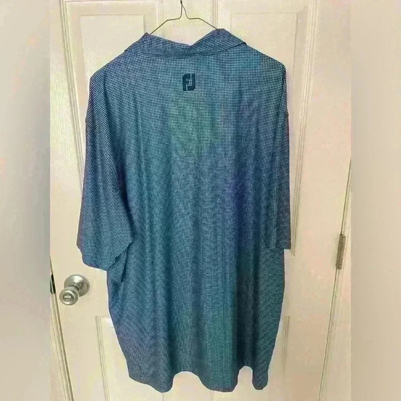 FootJoy Mens Rivercrest Golf Club Small Houndstooth Logo Polo Shirt XL - Picture 4 of 7